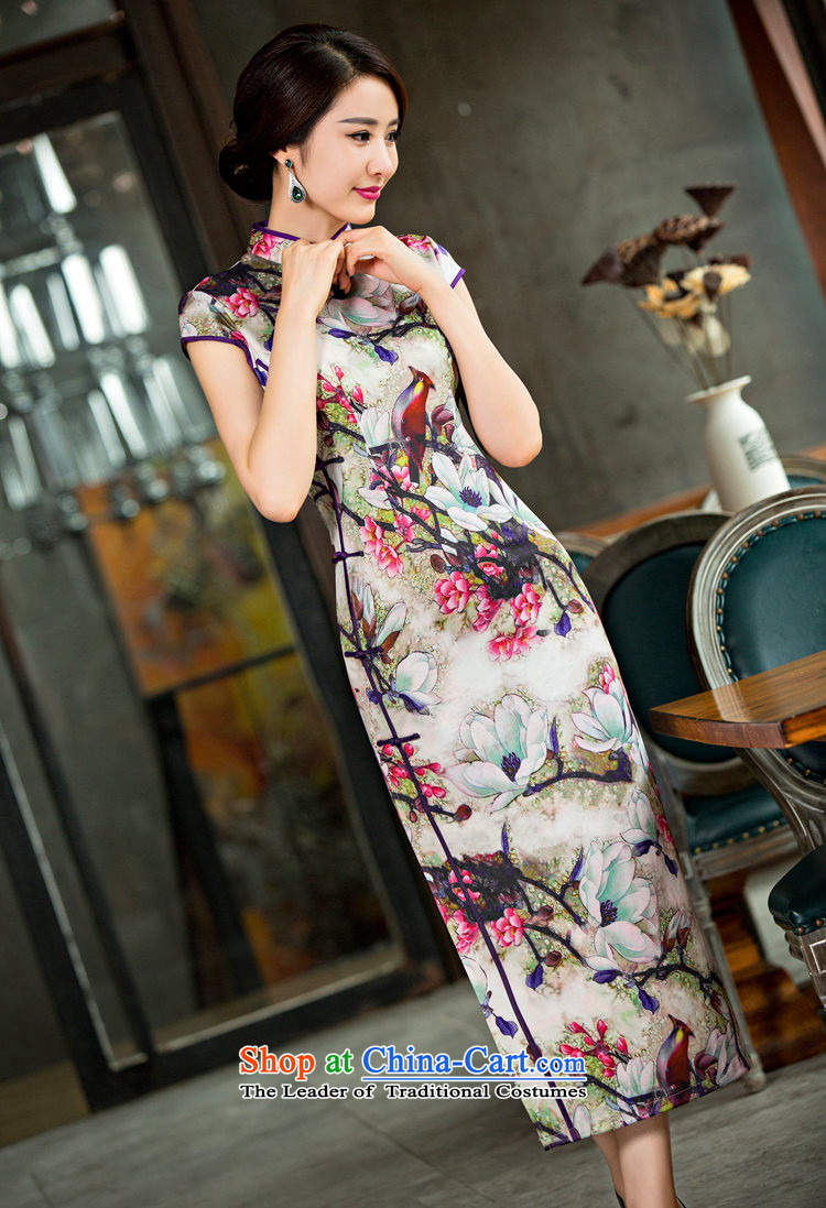 The Syrian Arab Republic  2015 Autumn time new larger cheongsam long improved graphics thin, short-sleeved Sau San long cheongsam dress dress photo color S picture, prices, brand platters! The elections are supplied in the national character of distribution, so action, buy now enjoy more preferential! As soon as possible.