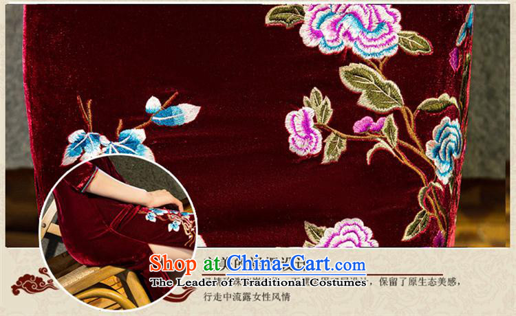 Dan divas * true velvet embroidery cheongsam middle-aged moms wedding dress daily with improved retro in style qipao black M pictures cuff, prices, brand platters! The elections are supplied in the national character of distribution, so action, buy now enjoy more preferential! As soon as possible.