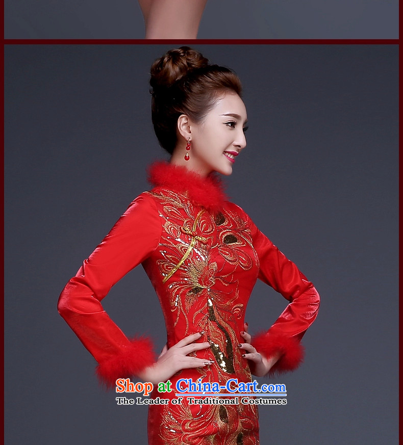 The following new paragraph on 2015 winter red bride Wedding Dress Short thin, Sau San graphics plus lint-free package services B, bows qipao thick) L picture, prices, brand platters! The elections are supplied in the national character of distribution, so action, buy now enjoy more preferential! As soon as possible.