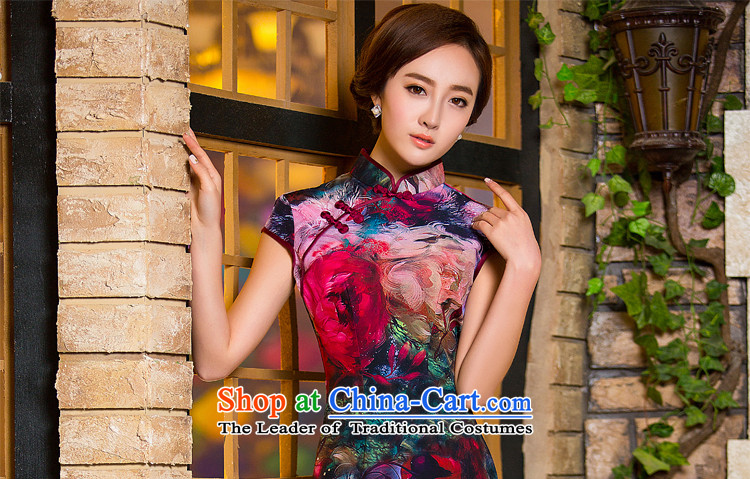 Time-to-day qipao color paintings Syrian Chinese stamp retro fitted sleek improvements autumn Ms. cheongsam dress short cheongsam picture color temperament XL Photo, prices, brand platters! The elections are supplied in the national character of distribution, so action, buy now enjoy more preferential! As soon as possible.