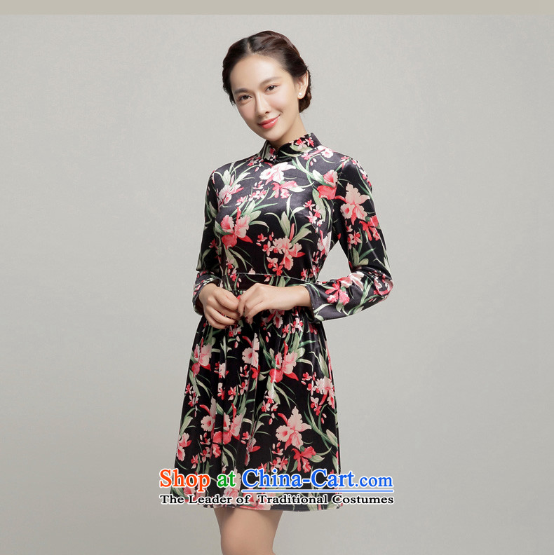 Load the autumn Fung migratory 7475 skirt daily•New Qipao) scouring pads cheongsam dress DQ15222 long-sleeved suit L picture, prices, brand platters! The elections are supplied in the national character of distribution, so action, buy now enjoy more preferential! As soon as possible.