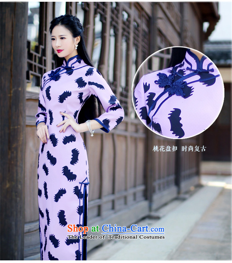 After the fall of 2015, the wind of nostalgia for the improvement of the forklift truck in the Republic of Korea high long qipao female long-sleeved dresses 6093 6093 suit XXL picture, prices, brand platters! The elections are supplied in the national character of distribution, so action, buy now enjoy more preferential! As soon as possible.