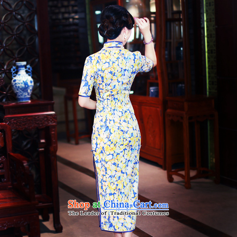 After a 2015 improved graphics wind Stylish slim, qipao dresses cheongsam dress autumn day-to-replace 5417 5417 XL, after a wind.... suit shopping on the Internet