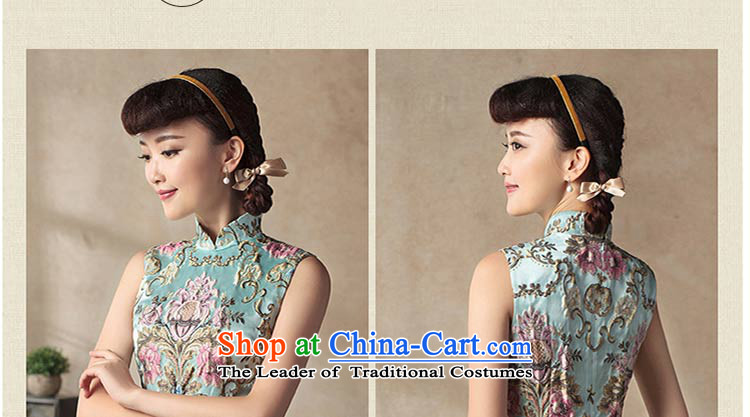 Recalling that the fuser 2015 Lady Yat Chu new product improvement and Stylish retro Sau San Continental Jacquard Pipe Sleeveless cheongsam dress HIV green L picture, prices, brand platters! The elections are supplied in the national character of distribution, so action, buy now enjoy more preferential! As soon as possible.
