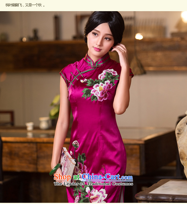 China Ethnic classic silk embroidery cheongsam autumn herbs extract, dresses retro improved stylish Chinese Dress Suit XL pictures, Sau San price, brand platters! The elections are supplied in the national character of distribution, so action, buy now enjoy more preferential! As soon as possible.