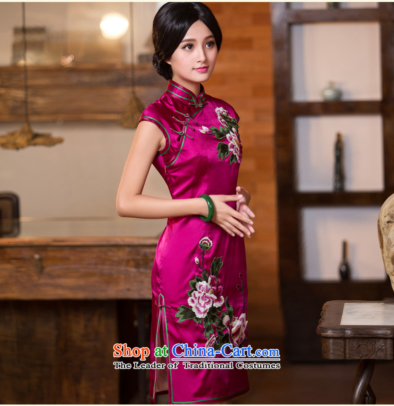China Ethnic classic silk embroidery cheongsam autumn herbs extract, dresses retro improved stylish Chinese Dress Suit XL pictures, Sau San price, brand platters! The elections are supplied in the national character of distribution, so action, buy now enjoy more preferential! As soon as possible.