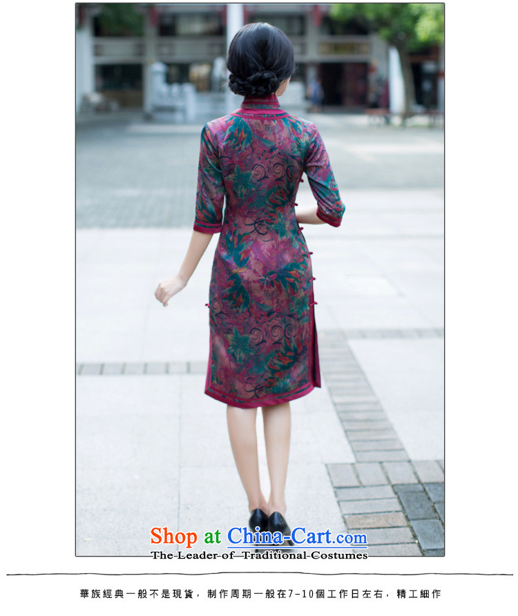 Chinese New Year 2015 classic-long-sleeved silk incense cloud yarn cheongsam dress autumn) Improved stylish Sau San abounds winter XXL picture, prices, brand platters! The elections are supplied in the national character of distribution, so action, buy now enjoy more preferential! As soon as possible.