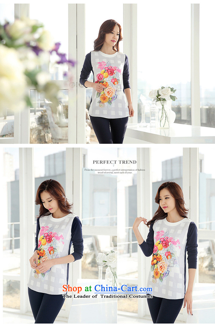 Genyard2015 autumn and winter new Korean Style Boxed Baihua stamp relaxd mother larger women wear shirts female picture color pictures, prices, XXL brand platters! The elections are supplied in the national character of distribution, so action, buy now enjoy more preferential! As soon as possible.