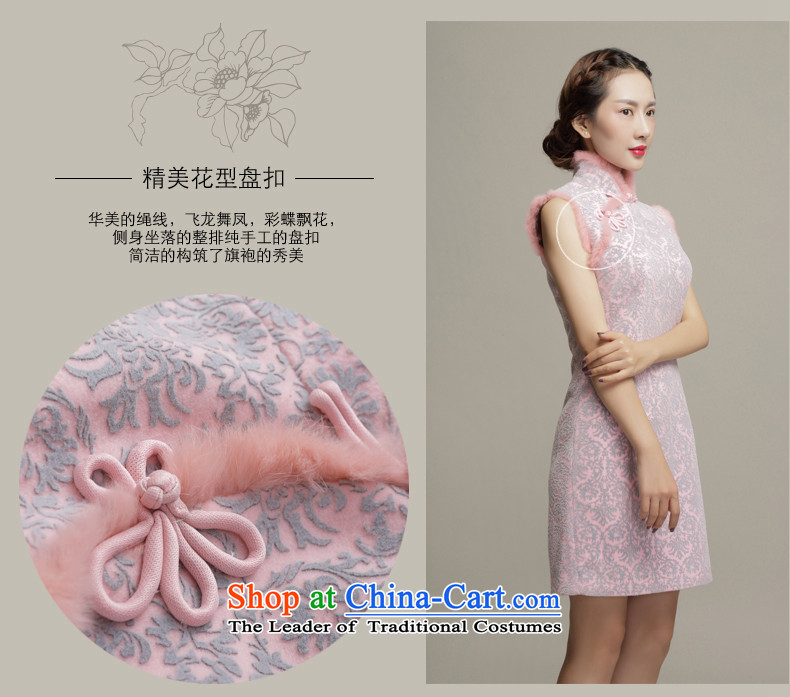 Bong-migratory cheongsam dress 2015 7475 winter clothing stylish sleeveless cheongsam dress thick) rabbit hair qipao DQ15243 pink S picture, prices, brand platters! The elections are supplied in the national character of distribution, so action, buy now enjoy more preferential! As soon as possible.
