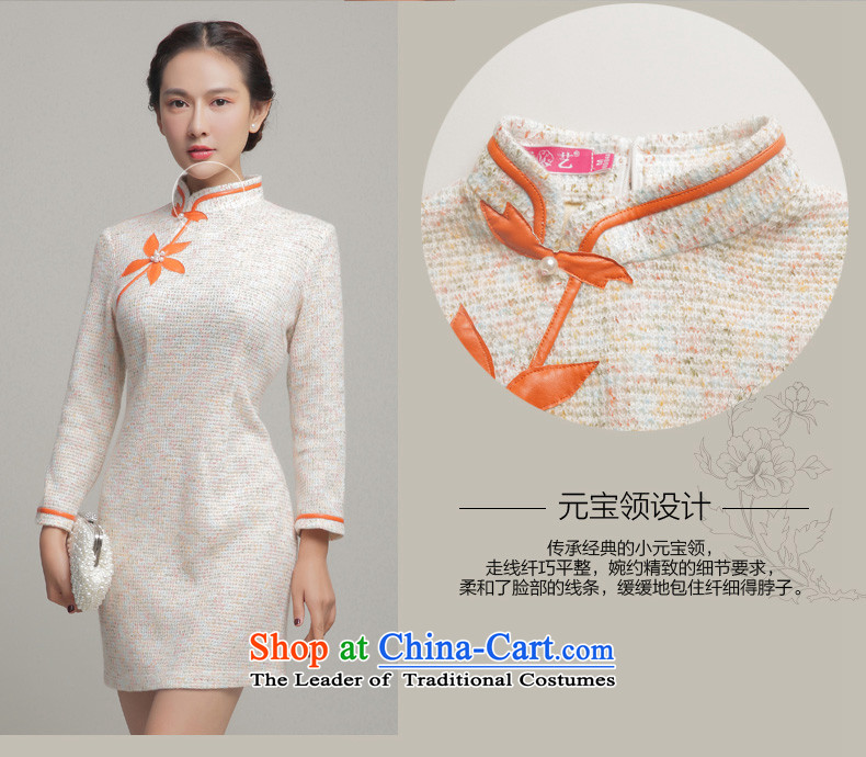 Bong-migratory autumn and winter 7475 New Stylish retro qipao Drop-Needle LS Sau San cheongsam dress DQ15247 rice White XXL picture, prices, brand platters! The elections are supplied in the national character of distribution, so action, buy now enjoy more preferential! As soon as possible.