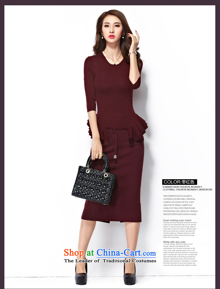 Ms Rebecca Pun stylish shops 2015 Korean autumn, solid color graphics thin stylish temperament Sau San wild two kits dress with black L picture, prices, brand platters! The elections are supplied in the national character of distribution, so action, buy now enjoy more preferential! As soon as possible.