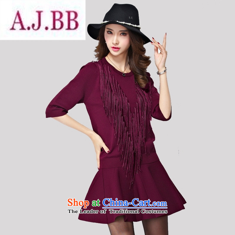 Ms Rebecca Pun stylish shops 2015 Korean autumn, solid color flow so sleek and versatile graphics thin two kits dress with English thoroughbred?XL