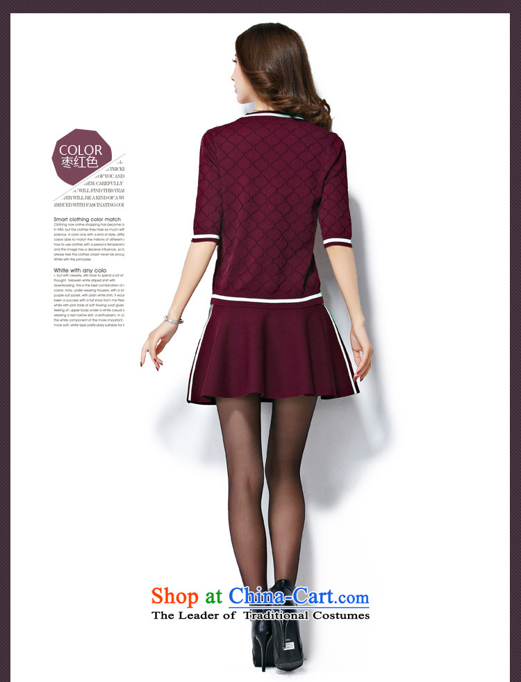 Ms Rebecca Pun stylish shops 2015 Korean autumn new product pure color graphics thin stylish temperament Sau San wild two kits dress with wine red XL Photo, prices, brand platters! The elections are supplied in the national character of distribution, so action, buy now enjoy more preferential! As soon as possible.
