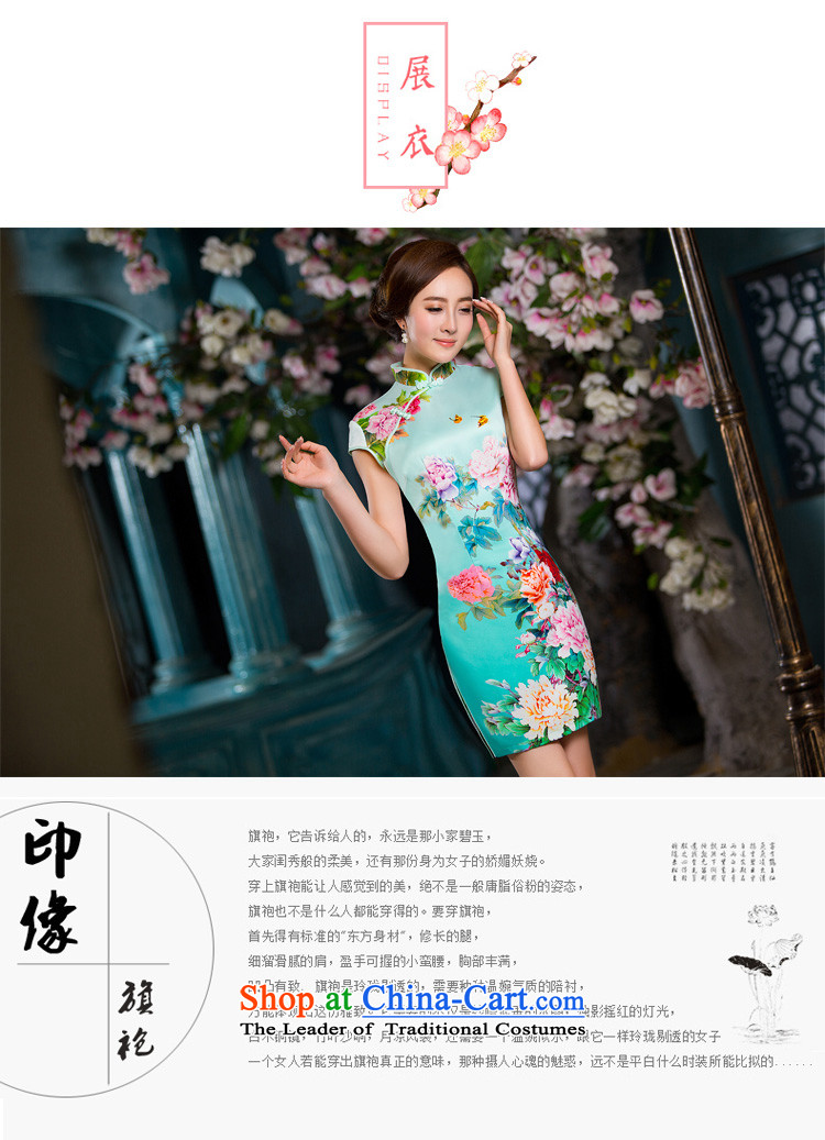 Time Syrian new autumn 2015 cheongsam with stylish retro paintings improved Mudan short of Sau San cheongsam dress cheongsam picture color M brand, prices, picture platters! The elections are supplied in the national character of distribution, so action, buy now enjoy more preferential! As soon as possible.
