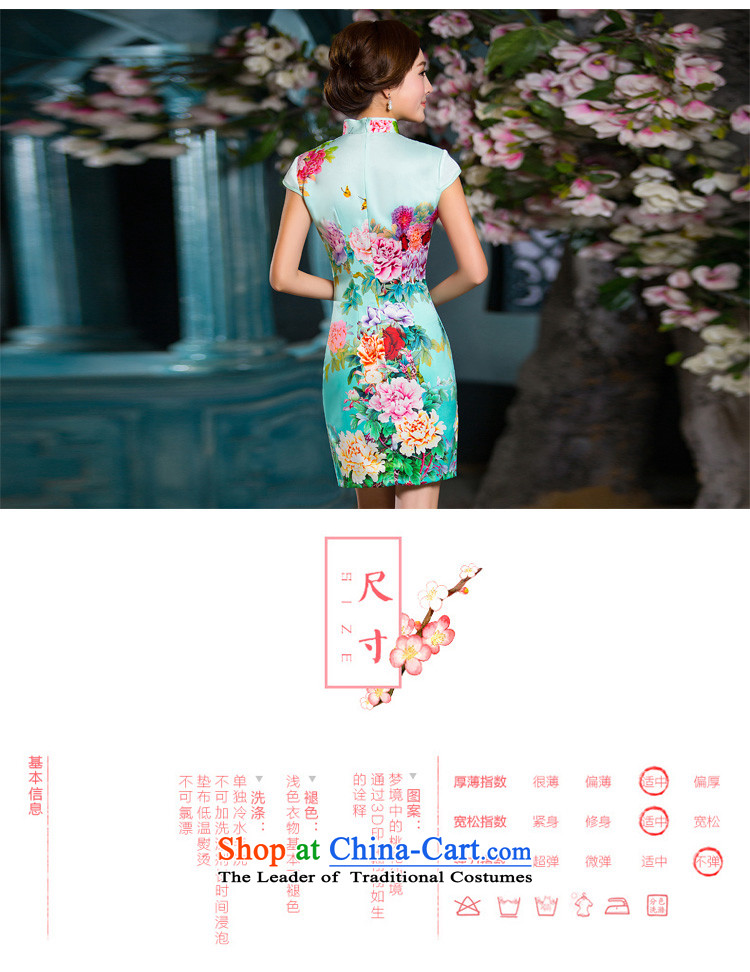 Time Syrian new autumn 2015 cheongsam with stylish retro paintings improved Mudan short of Sau San cheongsam dress cheongsam picture color M brand, prices, picture platters! The elections are supplied in the national character of distribution, so action, buy now enjoy more preferential! As soon as possible.
