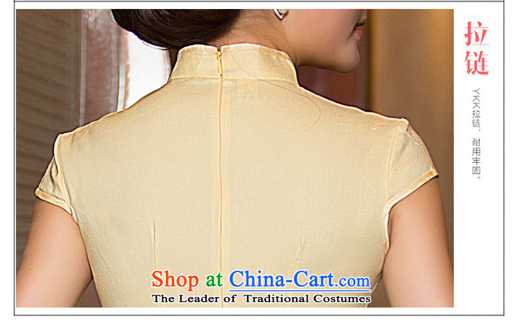 Time Syrian new autumn 2015 cheongsam with improved short, Sepia ethnic women large qipao Sau San dresses banquet annual pale yellow dress XXL picture, prices, brand platters! The elections are supplied in the national character of distribution, so action, buy now enjoy more preferential! As soon as possible.