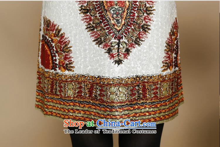 In 2015, Ms. autumn and winter long silk linen dresses in the folds of older ethnic Embroidery Stamp V-Neck 9 cuff skirts autumn and winter load mother beige XXL picture, prices, brand platters! The elections are supplied in the national character of distribution, so action, buy now enjoy more preferential! As soon as possible.