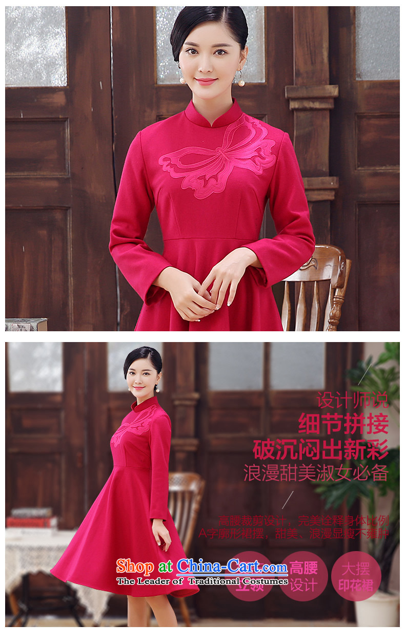 [Sau Kwun Tong] 2015 autumn and winter garden overlooking the long-sleeved qipao retro style chinese red wool Sau San? dresses black XXL picture, prices, brand platters! The elections are supplied in the national character of distribution, so action, buy now enjoy more preferential! As soon as possible.