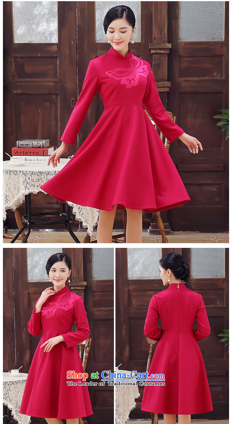 [Sau Kwun Tong] 2015 autumn and winter garden overlooking the long-sleeved qipao retro style chinese red wool Sau San? dresses black XXL picture, prices, brand platters! The elections are supplied in the national character of distribution, so action, buy now enjoy more preferential! As soon as possible.