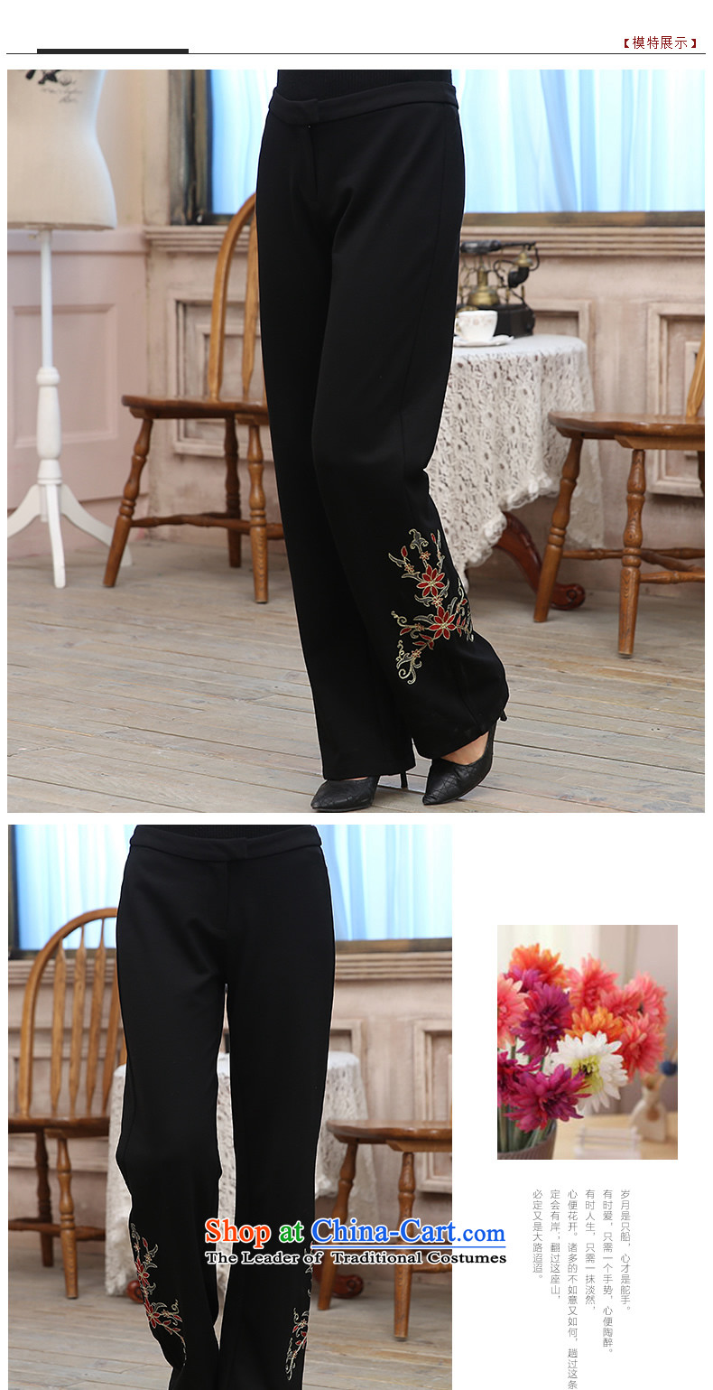 [Sau Kwun Tong] spend Yue Ngan 2015 Fall/Winter Collections New President Tang pants Chinese female embroidered pants black XXL picture, prices, brand platters! The elections are supplied in the national character of distribution, so action, buy now enjoy more preferential! As soon as possible.