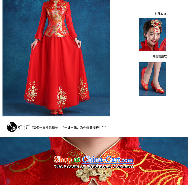 The privilege of serving the bride-leung wedding dress bows to the new 2015 qipao autumn and winter traditional red wedding dress female long-sleeved M picture, prices, brand platters! The elections are supplied in the national character of distribution, so action, buy now enjoy more preferential! As soon as possible.