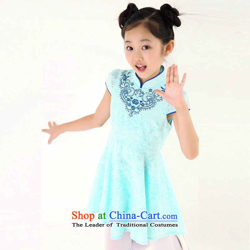 Energy Tifi Li Zheng Performance Improvement Services Han-qipao girls costume skirt will stage costumes and sky blue long-sleeved 150cm, energy tifi (mod) has been pressed, fil shopping on the Internet