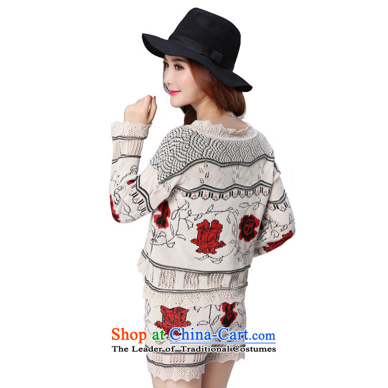 Orange Tysan *2015 autumn and winter Korean thick mm to xl graphics thin sweater Sau San Two-piece set with 200 catties red XXL,A.J.BB,,, shopping on the Internet