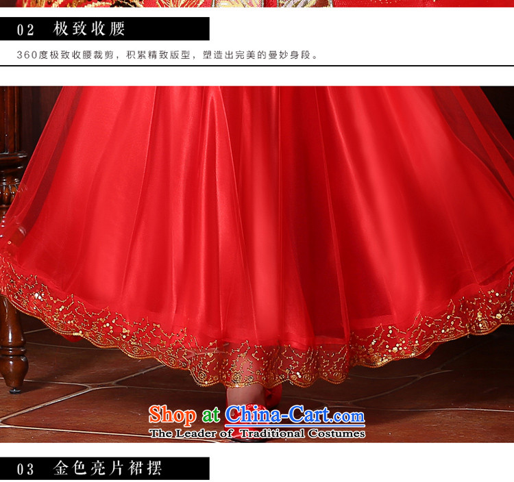 The privilege of serving the bride-leung wedding dress 2015 Sau Wo Service new services red Chinese qipao bows dress long ancient wedding dress 9 sleeve length dress 2XL Photo, prices, brand platters! The elections are supplied in the national character of distribution, so action, buy now enjoy more preferential! As soon as possible.