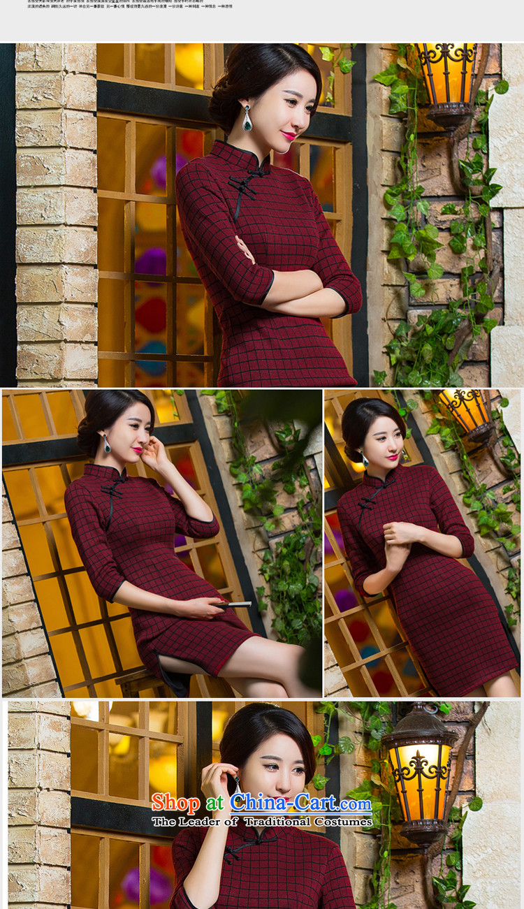 Take the new 2015 Figure 7 to the autumn and winter cuff female retro latticed improvement in long hair Sau San? cheongsam dress figure color pictures, prices, XL brand platters! The elections are supplied in the national character of distribution, so action, buy now enjoy more preferential! As soon as possible.