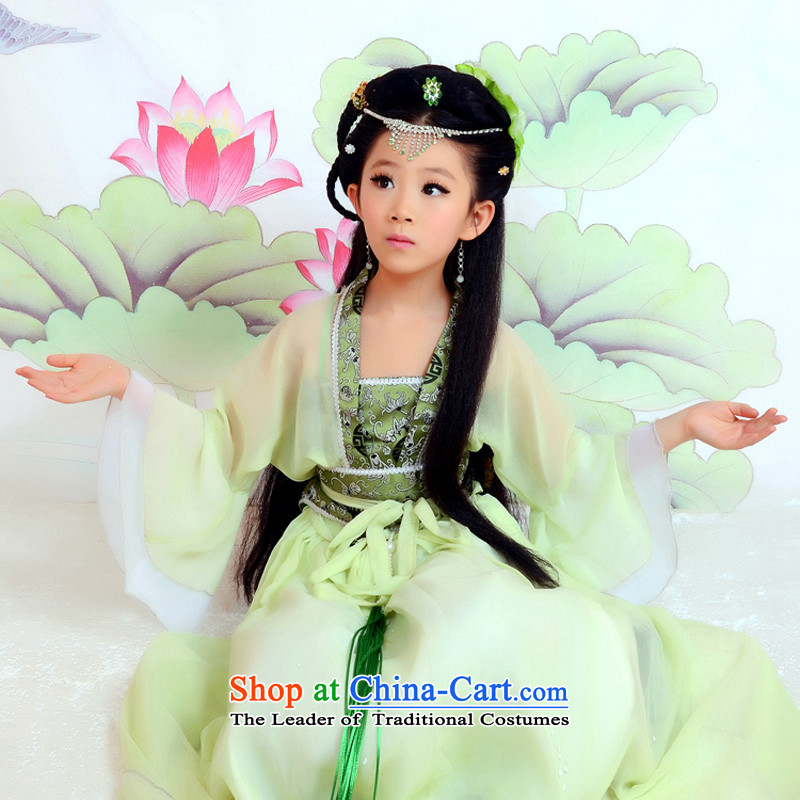 Time Syrian girls costume fairies replacing green you can multi-select attributes by using children dress with kids Princess floor clothing photo album dance performances to Princess Margaret Queen sleeper sofa with seven fairy guzheng 120CM, green time S