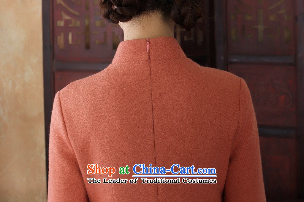 2015 Fall/Winter Collections New Temperament spent embroidery kit head stereo long-sleeved dresses dinner dress qipao orange long-sleeved M picture, prices, brand platters! The elections are supplied in the national character of distribution, so action, buy now enjoy more preferential! As soon as possible.