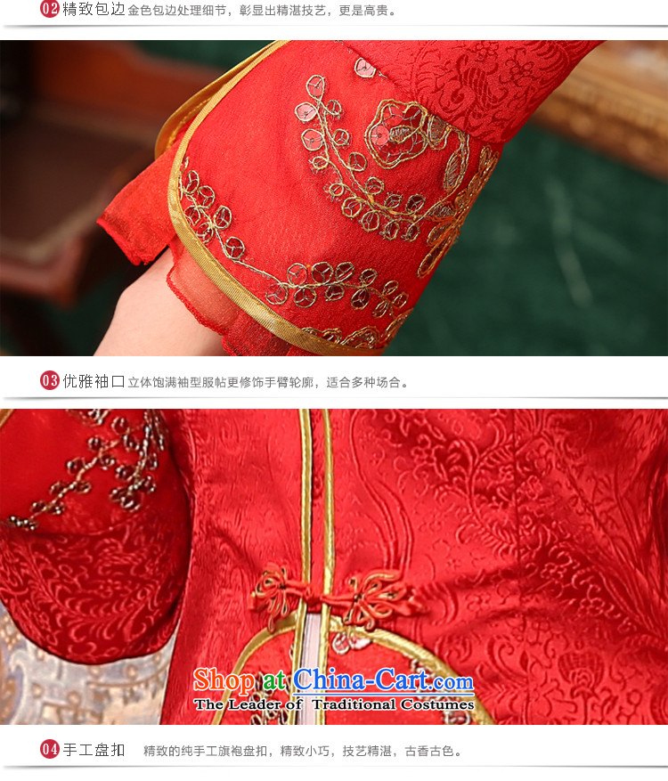 The privilege of serving-leung bows to skirt the new 2015 qipao short, long-sleeved red Chinese wedding dress bride with improved services of the lift mast winter picture, prices, L brand platters! The elections are supplied in the national character of distribution, so action, buy now enjoy more preferential! As soon as possible.