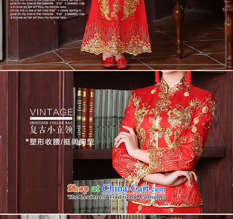 The privilege of serving good red bows service bridal dresses wedding dress Autumn Chinese wedding gown improved long dragon use su wo service female 9 cuff crowsfoot skirt S picture, prices, brand platters! The elections are supplied in the national character of distribution, so action, buy now enjoy more preferential! As soon as possible.