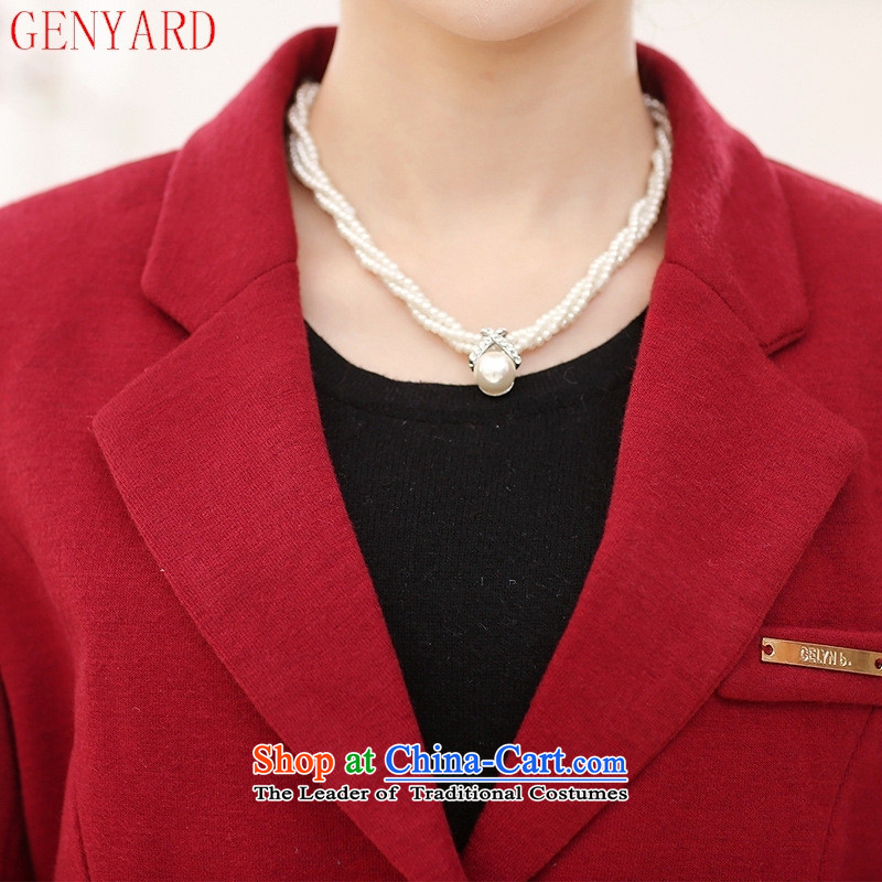 The elderly in the autumn and winter GENYARD2015 WOMEN'S GROSS new moms jacket? Boxed winter clothing a reverse collar middle-aged female red windbreaker XXXL,GENYARD,,, shopping on the Internet