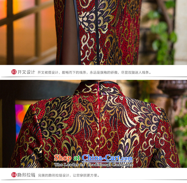 Gold velour robes Fall/Winter Collections daily long-sleeved stylish improvements Sau San lace golden phoenix retro long skirt RED M picture, prices, brand platters! The elections are supplied in the national character of distribution, so action, buy now enjoy more preferential! As soon as possible.