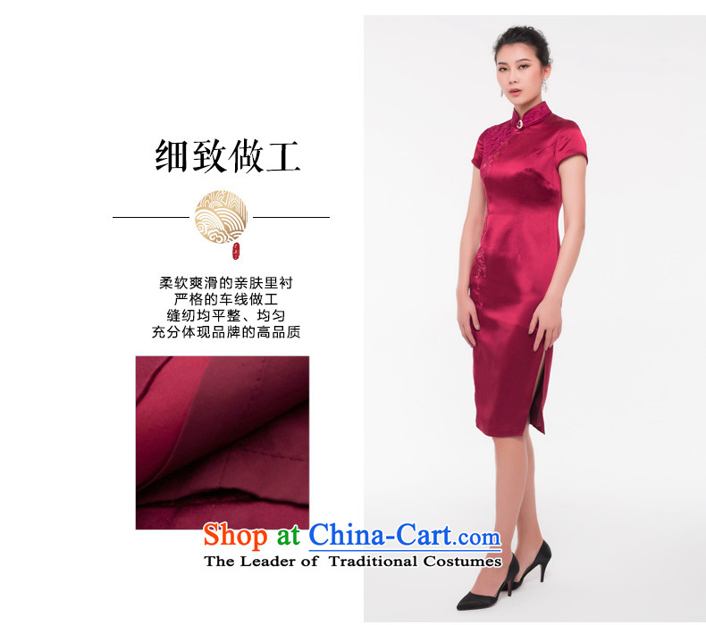 Wooden really of going back to the mother with a banquet of Sau San qipao gown long 2015 autumn and winter new Chinese Tang dynasty 0813 04 deep red L picture, prices, brand platters! The elections are supplied in the national character of distribution, so action, buy now enjoy more preferential! As soon as possible.