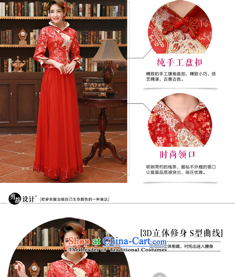 The privilege of serving good red bows to Chinese wedding dress girl brides qipao 2015 Fall/Winter Collections new short) back to the door onto the wedding dress winter long dress + model with 26 Head Ornaments 3XL picture, prices, brand platters! The elections are supplied in the national character of distribution, so action, buy now enjoy more preferential! As soon as possible.