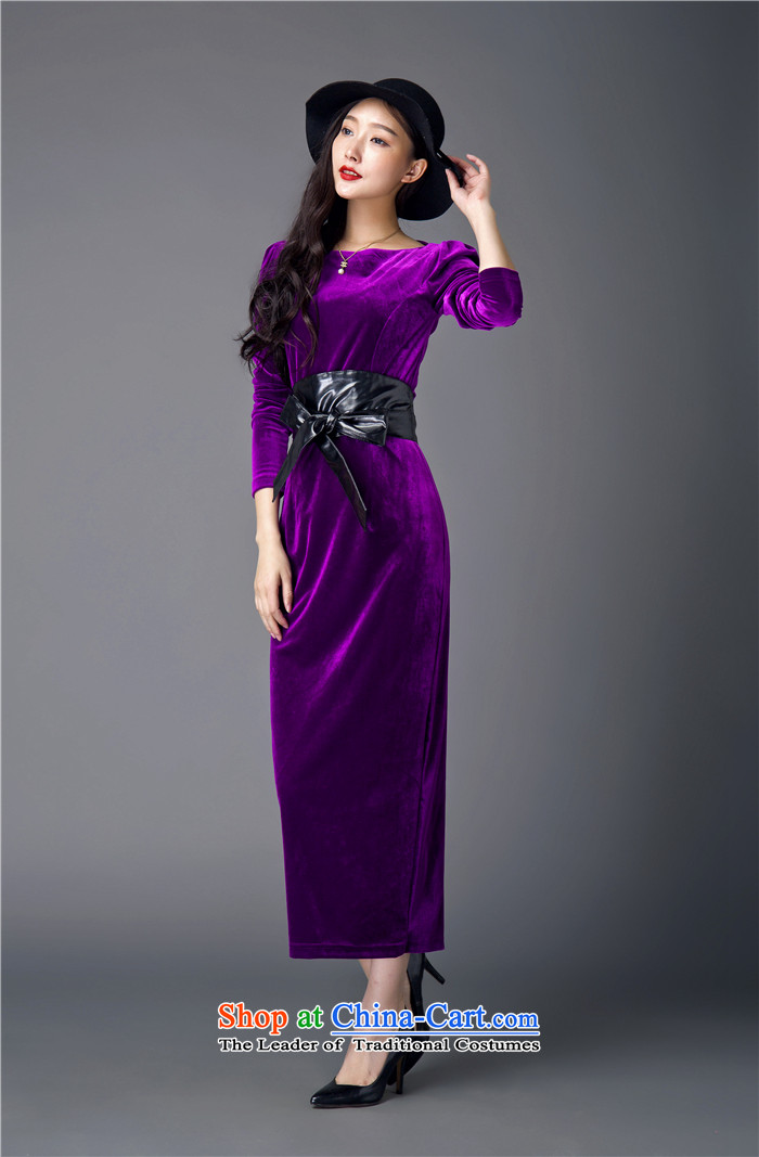 In accordance with the  3151-2015 concentrated to the autumn and winter retro cheongsam dress up Sau San velvet gown skirt black M picture, prices, brand platters! The elections are supplied in the national character of distribution, so action, buy now enjoy more preferential! As soon as possible.