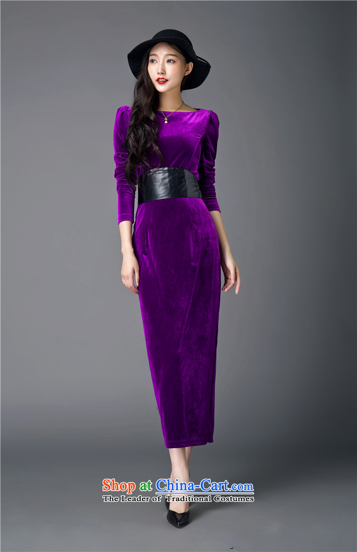 In accordance with the  3151-2015 concentrated to the autumn and winter retro cheongsam dress up Sau San velvet gown skirt black M picture, prices, brand platters! The elections are supplied in the national character of distribution, so action, buy now enjoy more preferential! As soon as possible.