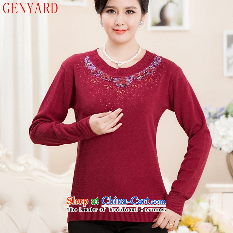 Install the latest autumn and winter GENYARD2015) mother replacing large woolen sweater relaxd the elderly in the knitwear long-sleeved T-shirt will ,GENYARD,,, grass green shopping on the Internet