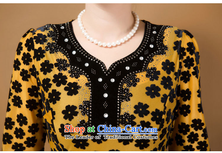The fall of new, GENYARD2015 in older women's temperament with long-sleeved Gold Mother Sau San velvet 3XL 3 pictures, prices, brand platters! The elections are supplied in the national character of distribution, so action, buy now enjoy more preferential! As soon as possible.