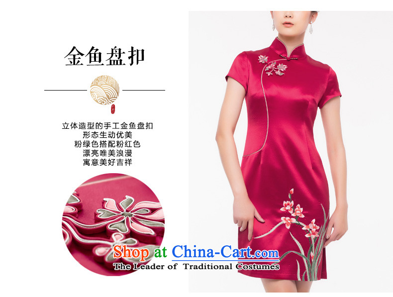 Wood, an improved cheongsam dress really 2015 autumn and winter new decorated in antique qipao Tang China wind women 0823 04 Magenta XL Photo, prices, brand platters! The elections are supplied in the national character of distribution, so action, buy now enjoy more preferential! As soon as possible.
