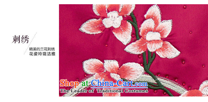 Wood, an improved cheongsam dress really 2015 autumn and winter new decorated in antique qipao Tang China wind women 0823 04 Magenta XL Photo, prices, brand platters! The elections are supplied in the national character of distribution, so action, buy now enjoy more preferential! As soon as possible.
