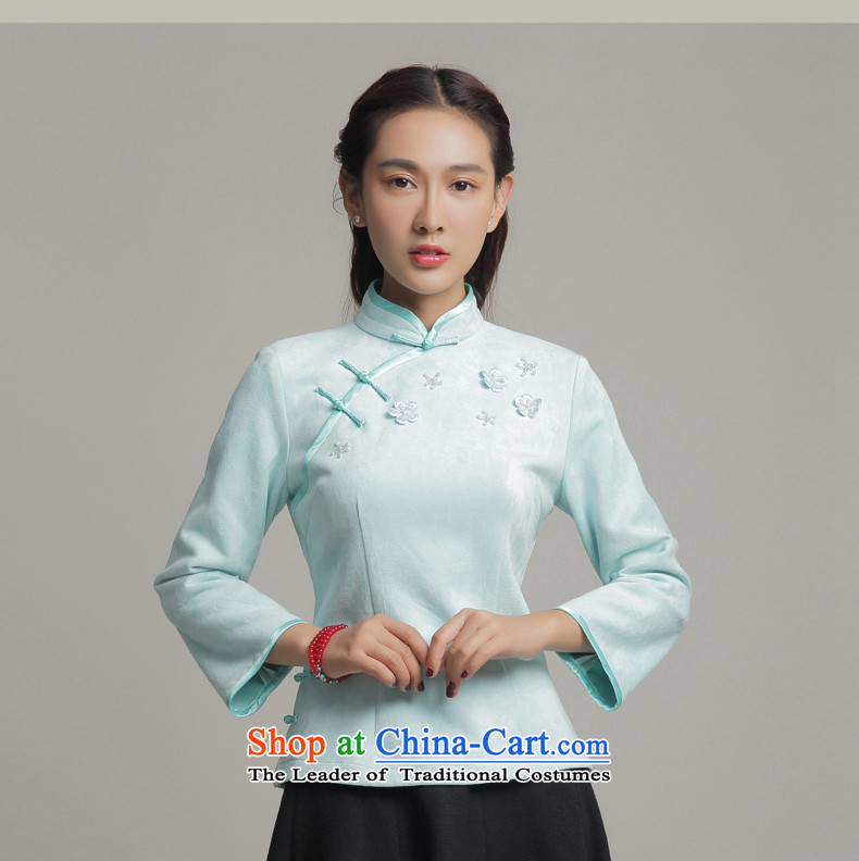 Bong-migratory autumn and winter 7475 new improved long-sleeved T-shirt and stylish qipao qipao Chinese shirt DQ15253 daily skyblue XL Photo, prices, brand platters! The elections are supplied in the national character of distribution, so action, buy now enjoy more preferential! As soon as possible.