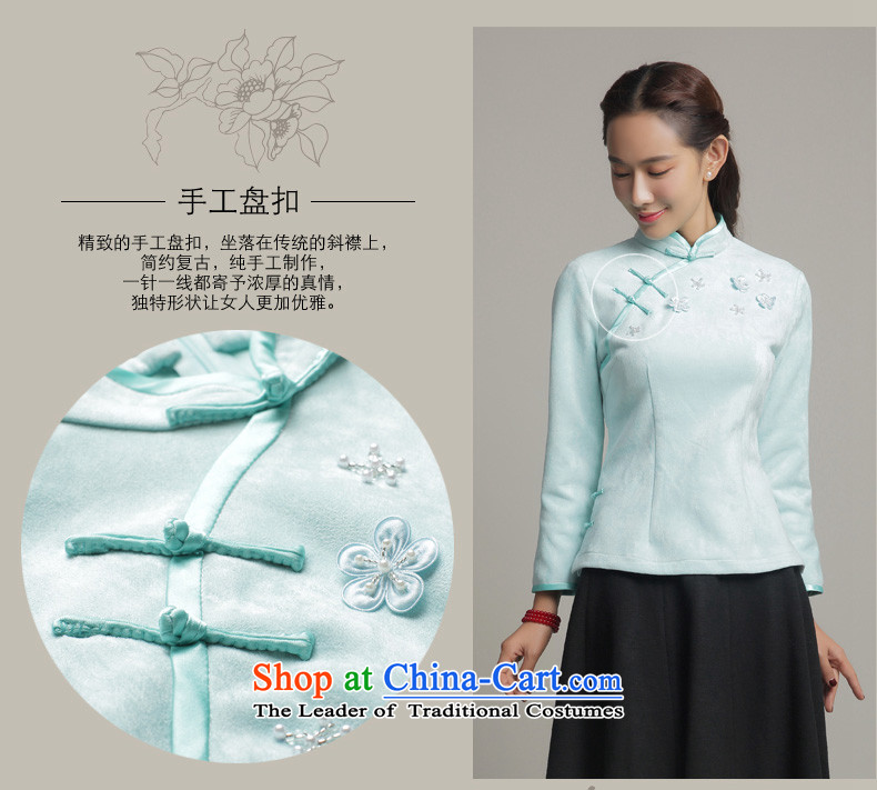 Bong-migratory autumn and winter 7475 new improved long-sleeved T-shirt and stylish qipao qipao Chinese shirt DQ15253 daily skyblue XL Photo, prices, brand platters! The elections are supplied in the national character of distribution, so action, buy now enjoy more preferential! As soon as possible.