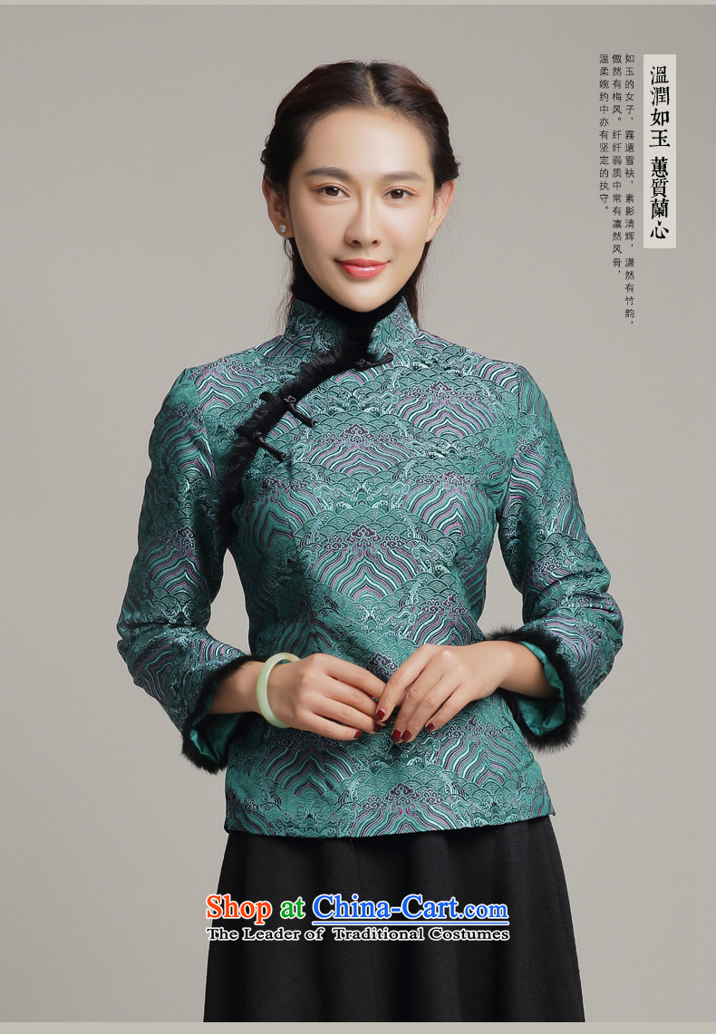 Bong-migratory 7475 2015 autumn and winter new Tang blouses, long-sleeved folder cotton Tang dynasty small dark green DQ15254 load mother coat XXL picture, prices, brand platters! The elections are supplied in the national character of distribution, so action, buy now enjoy more preferential! As soon as possible.