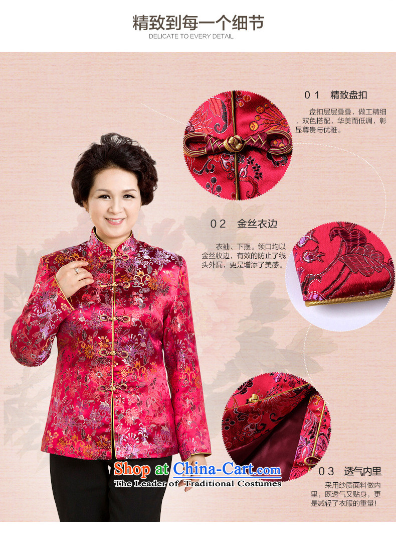 Emma one of older women's mother Fall/Winter Collections Mock-neck Tang jackets 60-100 elderly people aged between Grandma ethnic brocade coverlets thin cotton Tang dynasty aubergine XXL( recommendations about 105) Picture, prices, brand platters! The elections are supplied in the national character of distribution, so action, buy now enjoy more preferential! As soon as possible.