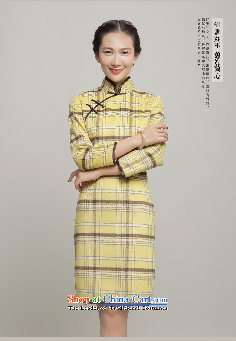 In 7475 migratory Bong-long-sleeved gross? the new winter 2015 qipao improved Stylish retro qipao DQ15257 Sau San yellow S picture, prices, brand platters! The elections are supplied in the national character of distribution, so action, buy now enjoy more preferential! As soon as possible.