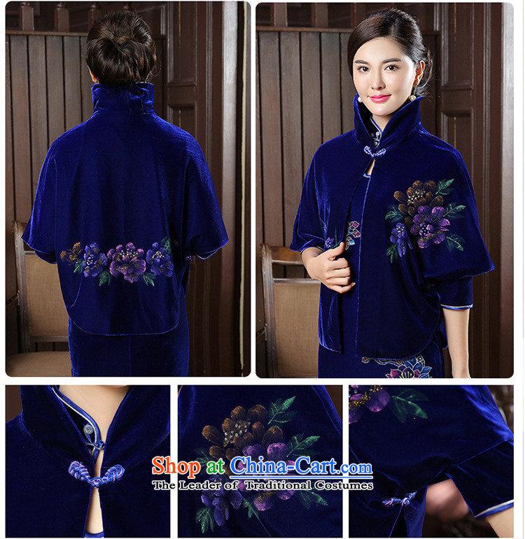 2015 with velvet shawl Tang dynasty and contemptuous of Mudan frock coat shirt with improved cheongsam, FZ BLUE XXL picture, prices, brand platters! The elections are supplied in the national character of distribution, so action, buy now enjoy more preferential! As soon as possible.
