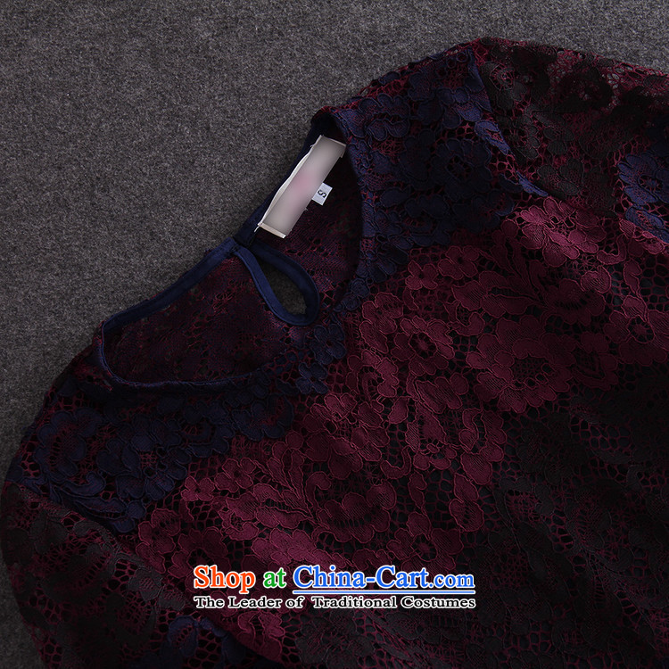 Fine Shops 2015 Autumn Deloitte Touche Tohmatsu, load the new Europe and the autumn women knocked color stitching Lace Embroidery long-sleeved shirt + half skirt package map color L picture, prices, brand platters! The elections are supplied in the national character of distribution, so action, buy now enjoy more preferential! As soon as possible.